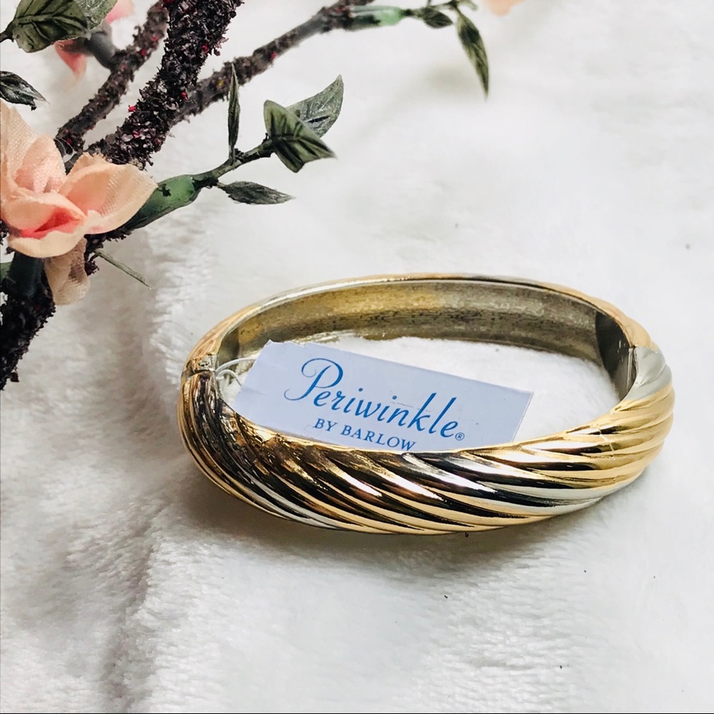 NWT Two tone Periwinkle Bangle Bracelet